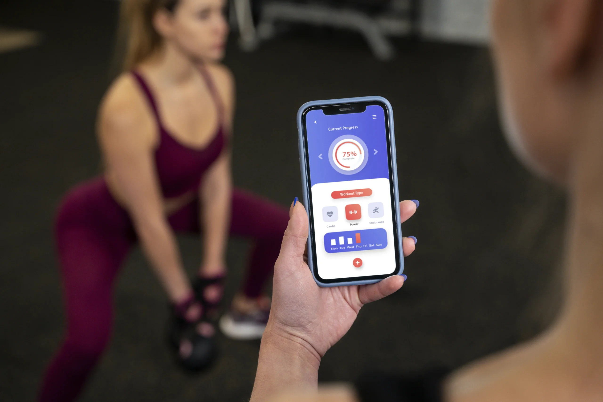 Young Adults Sport Gym Using Kettlebells Copie Scaled 1