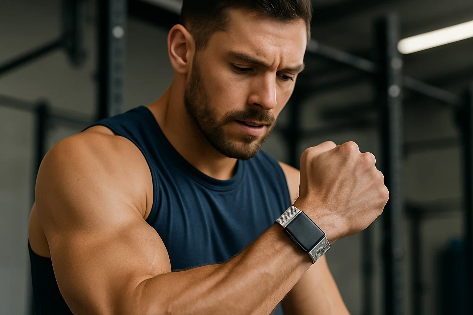 someone wearing a whoop 4.0 whilst training fitness