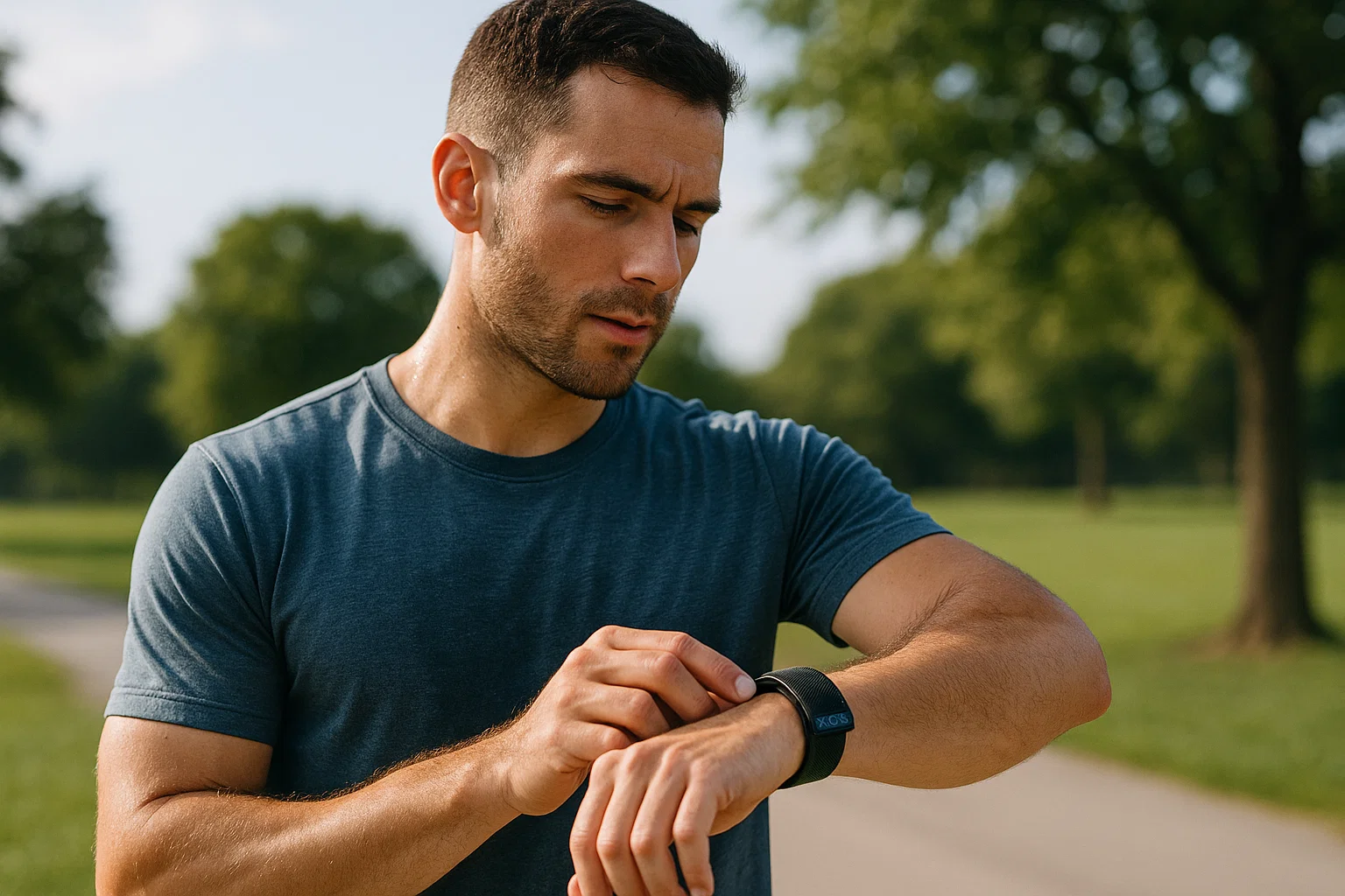 someone using the whoop 4.0 outside 