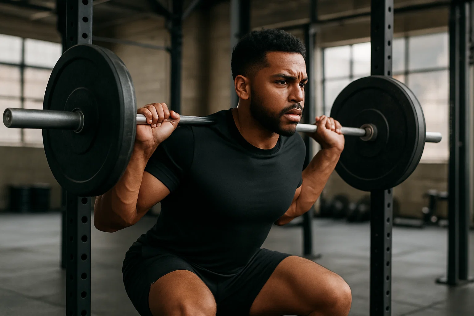 A man doing strength training