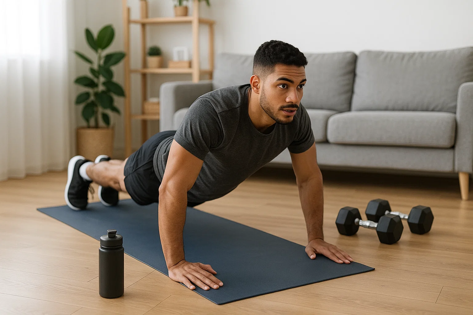 someone doing a Full Body Home Workout