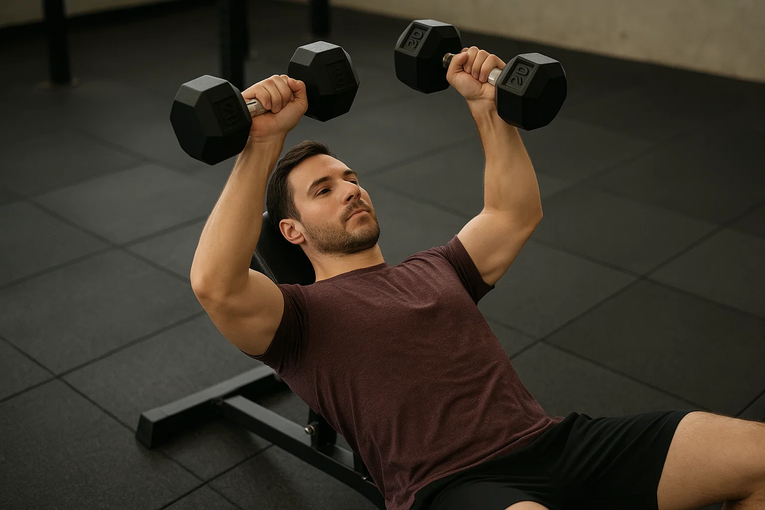 A man taking part in a beginner strength training routine