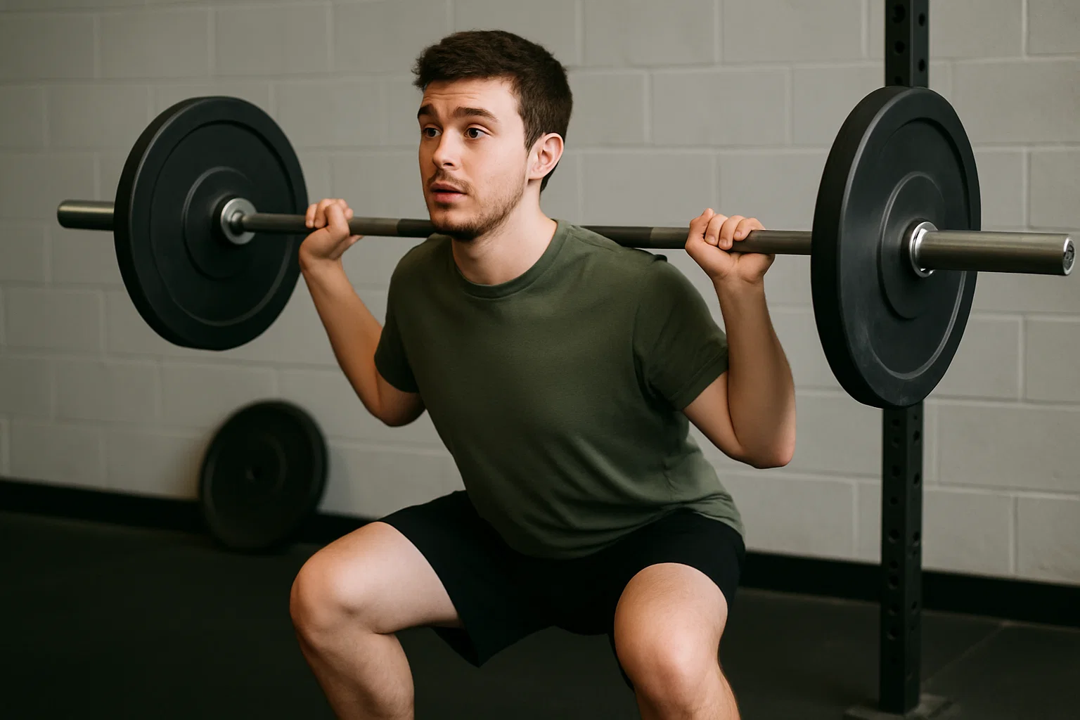 A young man doing strength training for beginners