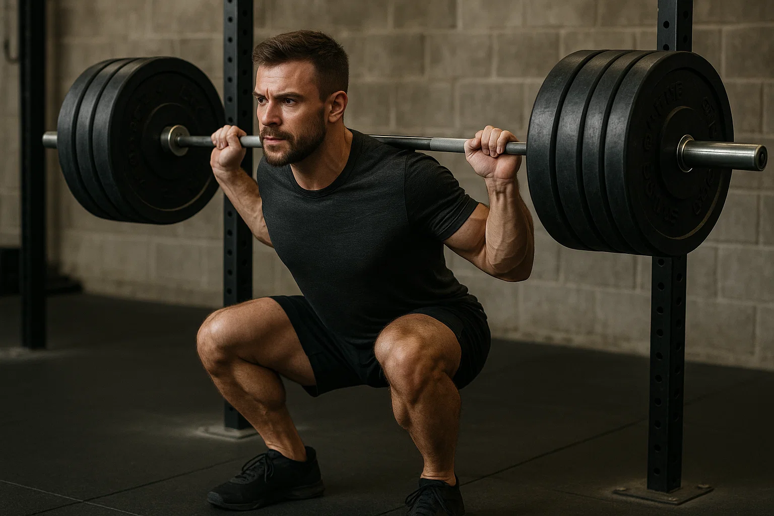 someone doing progressive overload whilst strength training for the best muscle building program