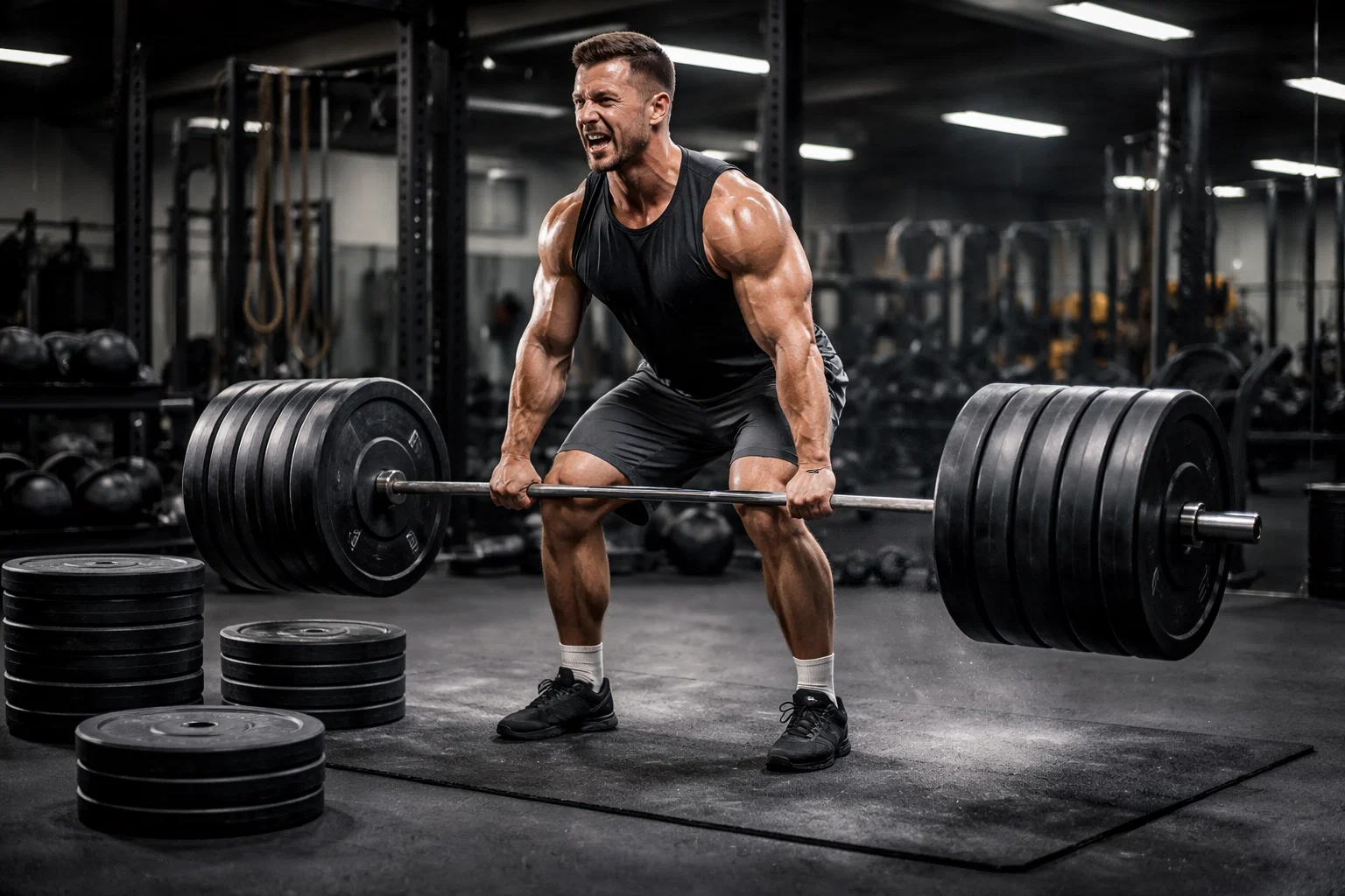 someone doing progressive overload for muscle growth. do not add any text