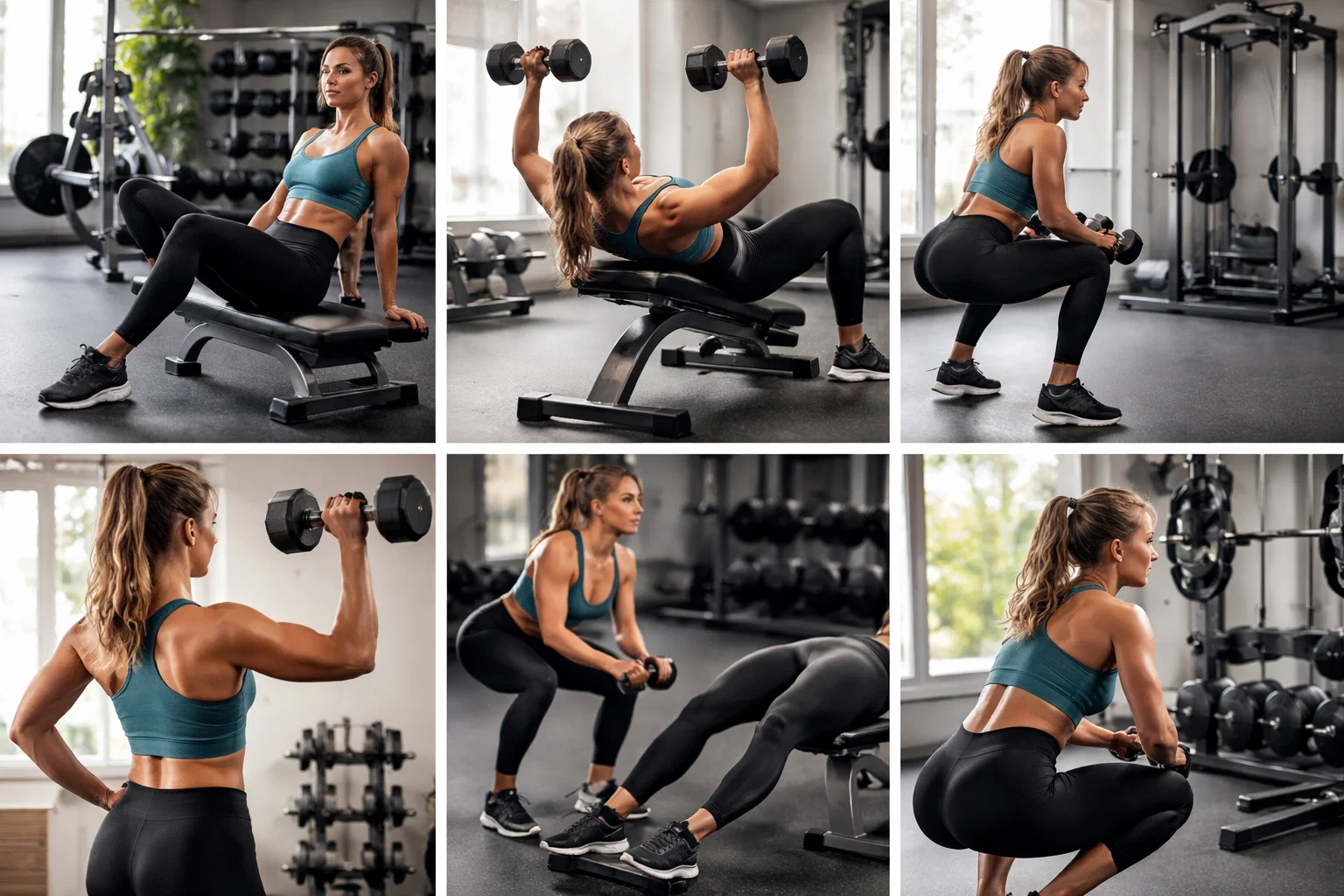 A woman following ACSM strength training guidelines