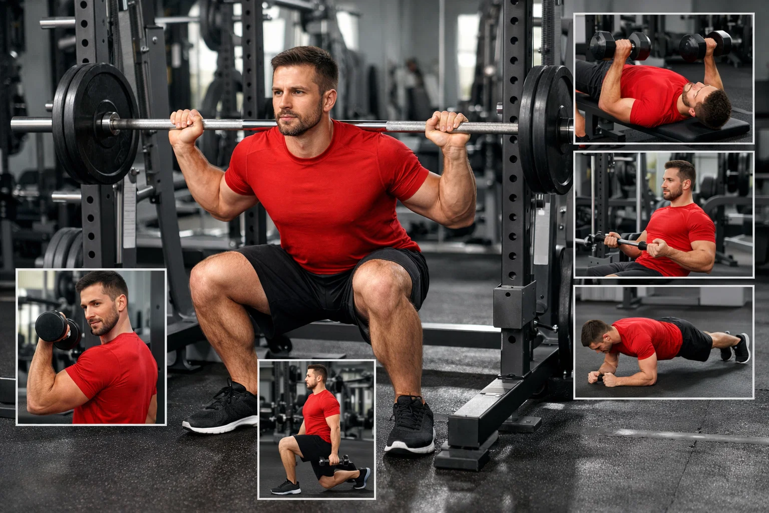 A man following ACSM strength training guidelines.