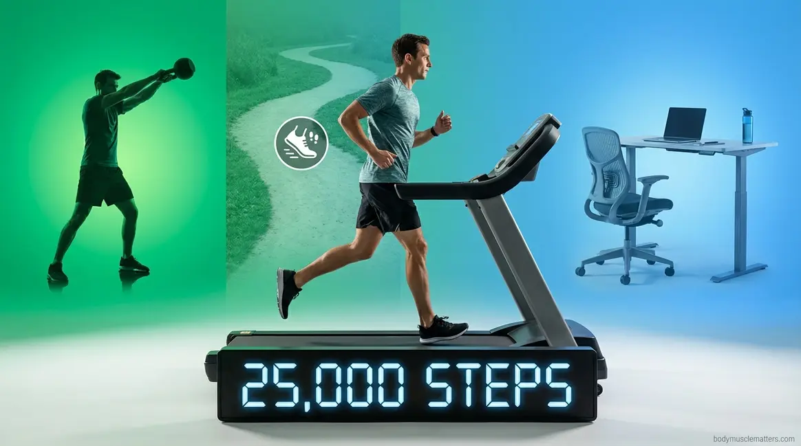 Person following a three-track plan showing how to burn 1000 calories a day safely