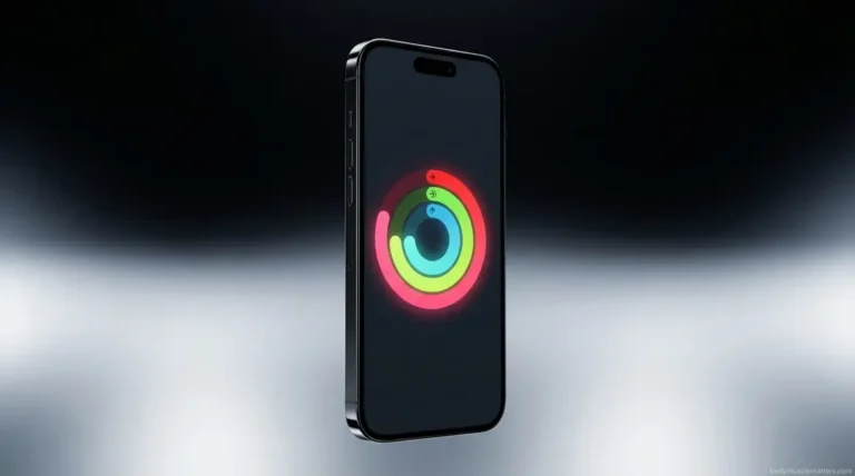 iPhone screen showing how to change fitness goals using Apple Fitness app Activity Rings