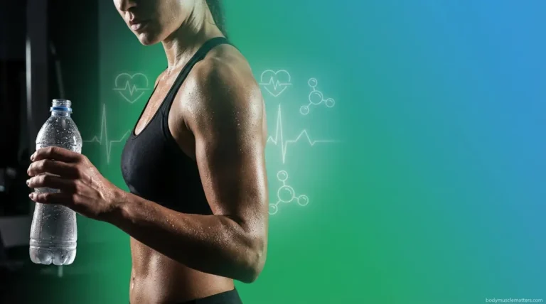 Athlete demonstrating the importance of hydration for exercise by drinking water mid-workout