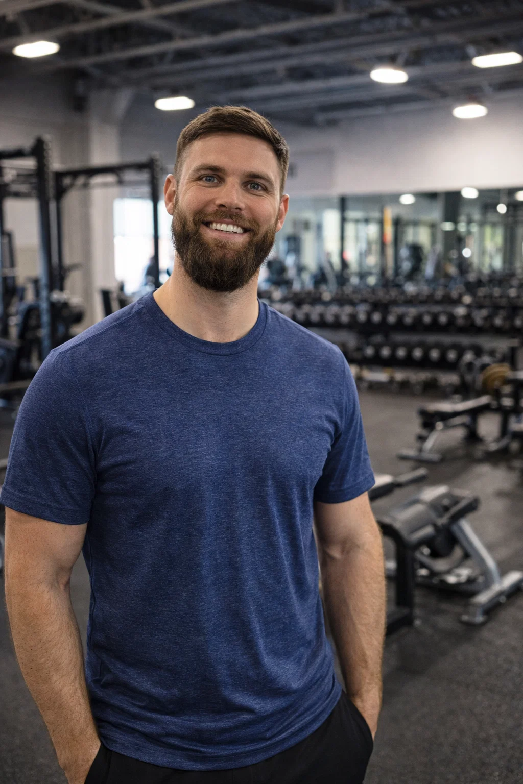 Callum Todd standing in a gym environment