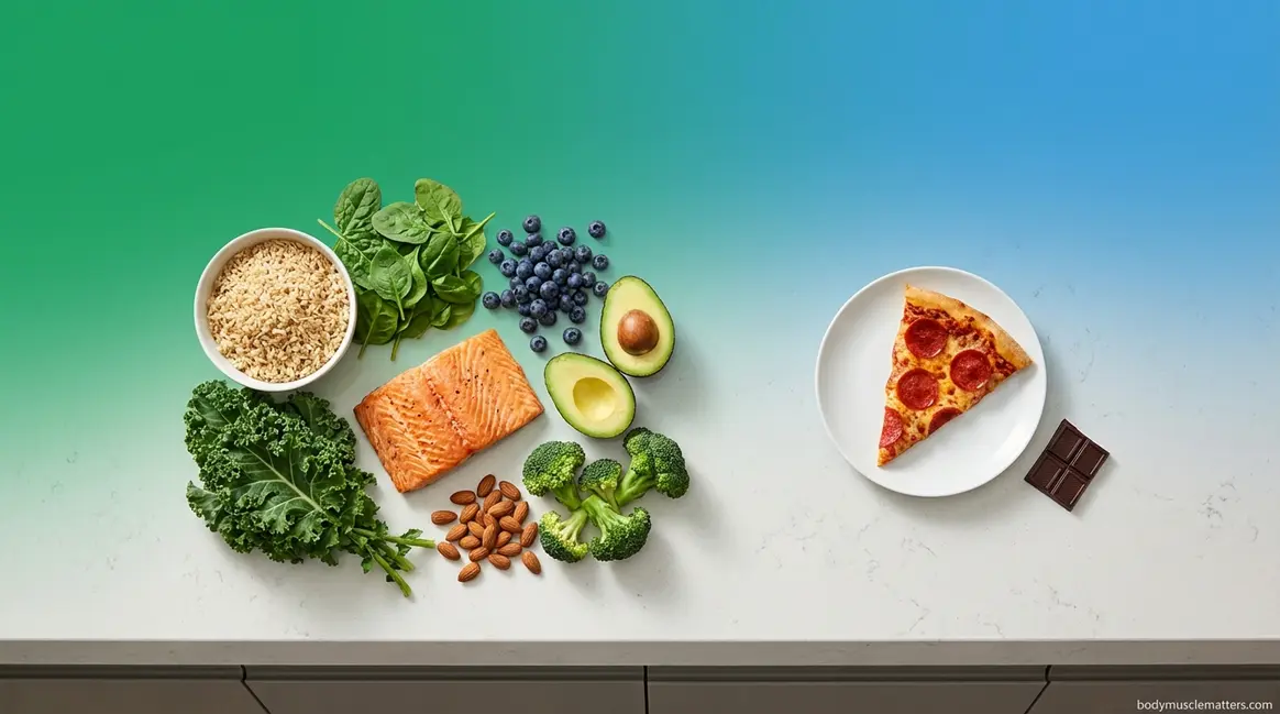 What is the 70/30 diet whole foods plate versus flex foods comparison for beginners