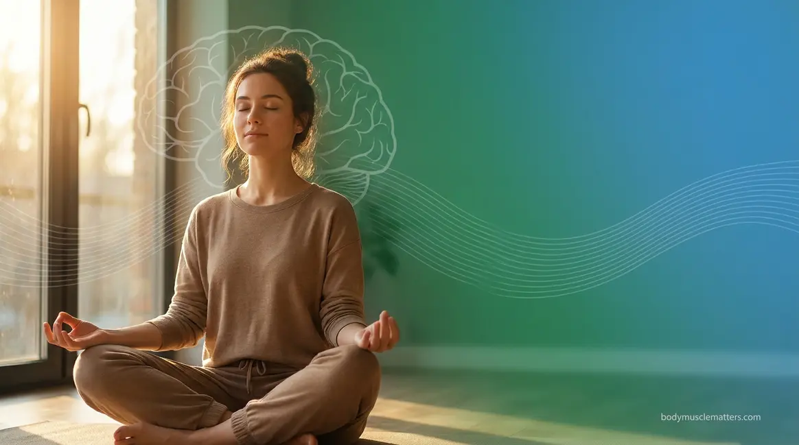 Person meditating cross-legged showing the science-backed benefits of meditation for brain and body